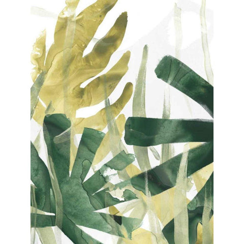 Palm Impression II White Modern Wood Framed Art Print by Vess, June Erica