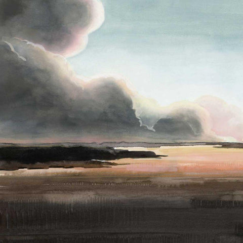 Sunset Storm I Gold Ornate Wood Framed Art Print with Double Matting by Popp, Grace