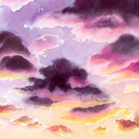 Sunset Haze II White Modern Wood Framed Art Print by Popp, Grace