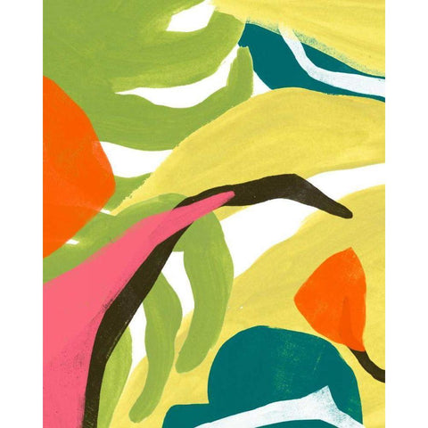 Mod Tropics I White Modern Wood Framed Art Print by Vess, June Erica