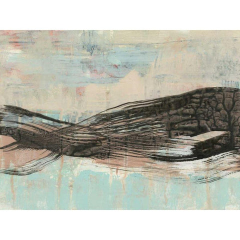 Ebony Ribbon II White Modern Wood Framed Art Print by Goldberger, Jennifer