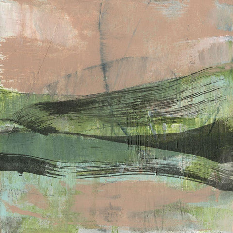 Twisting Horizon II Gold Ornate Wood Framed Art Print with Double Matting by Goldberger, Jennifer