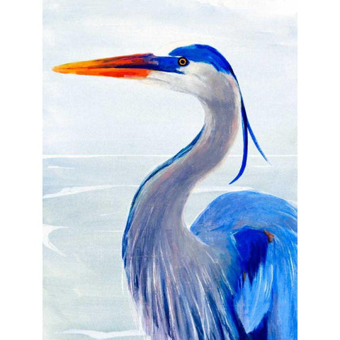 Great Blue I Black Modern Wood Framed Art Print with Double Matting by Warren, Annie