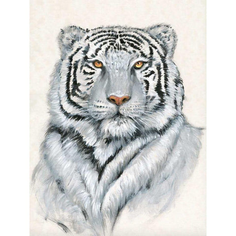 White Tiger I Gold Ornate Wood Framed Art Print with Double Matting by OToole, Tim