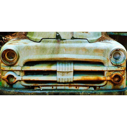 Car Graveyard II Black Modern Wood Framed Art Print with Double Matting by McLoughlin, James