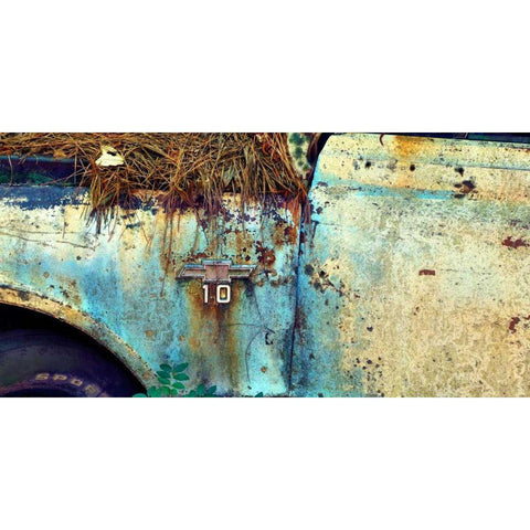 Car Graveyard IX Black Modern Wood Framed Art Print with Double Matting by McLoughlin, James