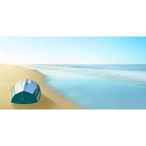 Boat on a Beach II Black Modern Wood Framed Art Print by McLoughlin, James