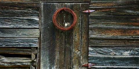 Barnside I Black Ornate Wood Framed Art Print with Double Matting by McLoughlin, James