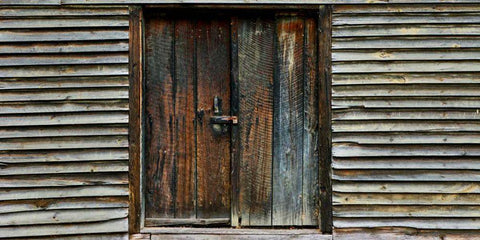 Barnside III White Modern Wood Framed Art Print with Double Matting by McLoughlin, James