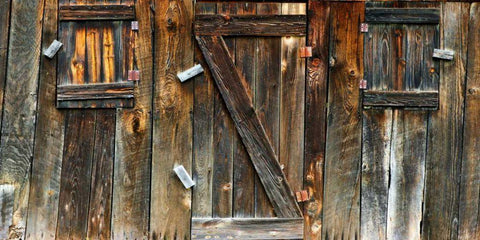 Barnside IV Black Ornate Wood Framed Art Print with Double Matting by McLoughlin, James