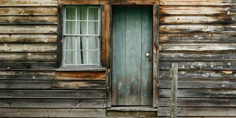 Barnside V Black Ornate Wood Framed Art Print with Double Matting by McLoughlin, James