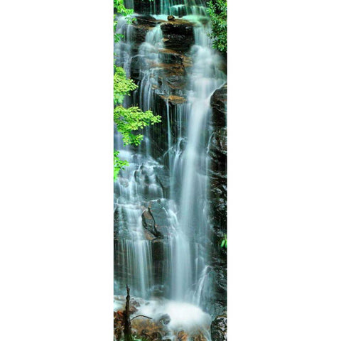 Vertical Falls I Gold Ornate Wood Framed Art Print with Double Matting by McLoughlin, James