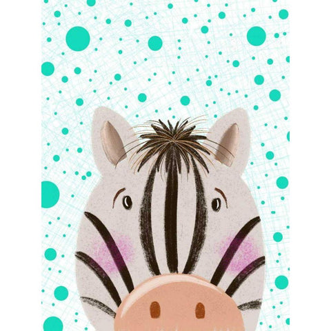 Peeky Boo V White Modern Wood Framed Art Print by Moore, Regina