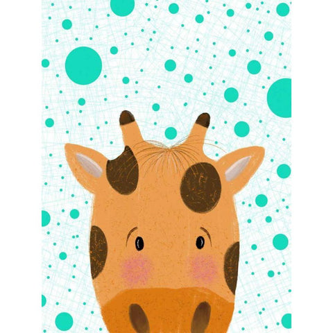 Peeky Boo VI Black Modern Wood Framed Art Print with Double Matting by Moore, Regina