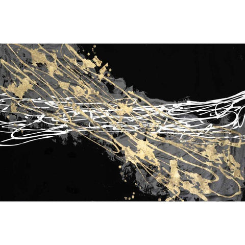 Mistral III in Black Black Modern Wood Framed Art Print with Double Matting by Willett, Michael