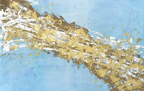 Mistral V in Azure White Modern Wood Framed Art Print with Double Matting by Willett, Michael