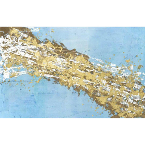 Mistral V in Azure Black Modern Wood Framed Art Print by Willett, Michael
