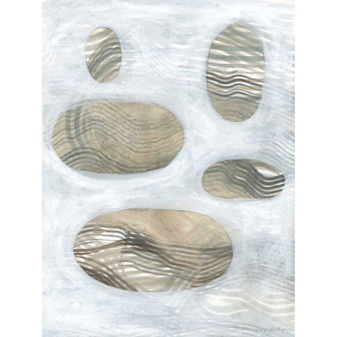 Neutral River Rocks IV Black Modern Wood Framed Art Print by Lam, Vanna
