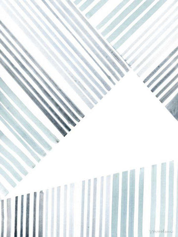 Manifold I White Modern Wood Framed Art Print with Double Matting by Lam, Vanna