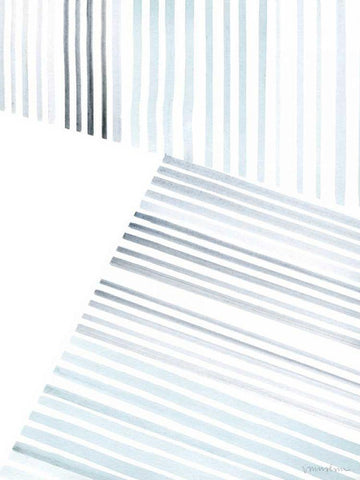Manifold II White Modern Wood Framed Art Print with Double Matting by Lam, Vanna