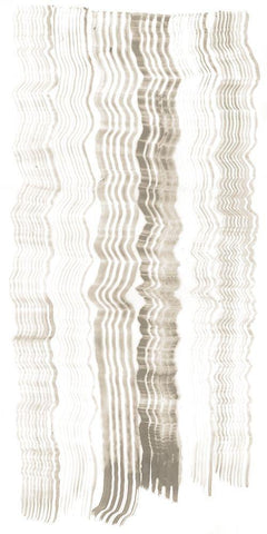 Accordian Shift I White Modern Wood Framed Art Print with Double Matting by Lam, Vanna
