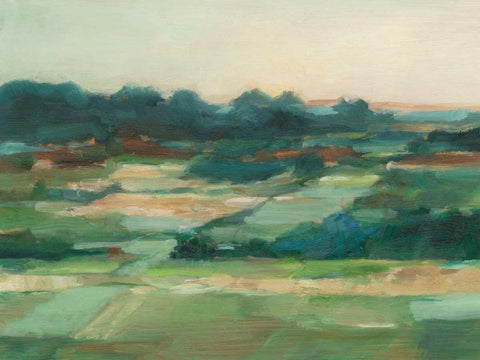 Vast Fields I White Modern Wood Framed Art Print with Double Matting by Harper, Ethan