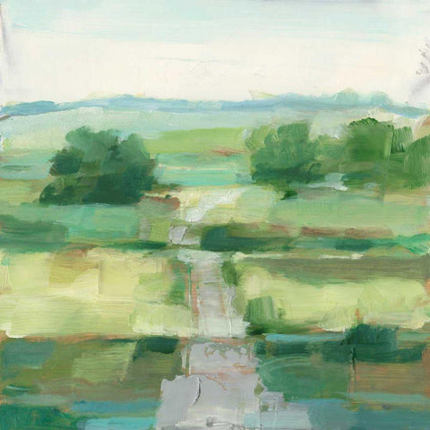 Rolling Path II White Modern Wood Framed Art Print by Harper, Ethan