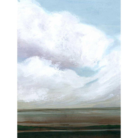 Emerald Plains I Black Modern Wood Framed Art Print with Double Matting by Popp, Grace