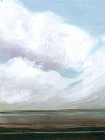 Emerald Plains I White Modern Wood Framed Art Print with Double Matting by Popp, Grace