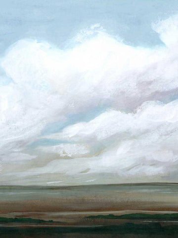 Emerald Plains II White Modern Wood Framed Art Print with Double Matting by Popp, Grace