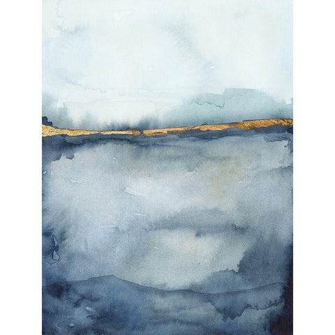 Coastal Horizon II Black Modern Wood Framed Art Print by Borges, Victoria