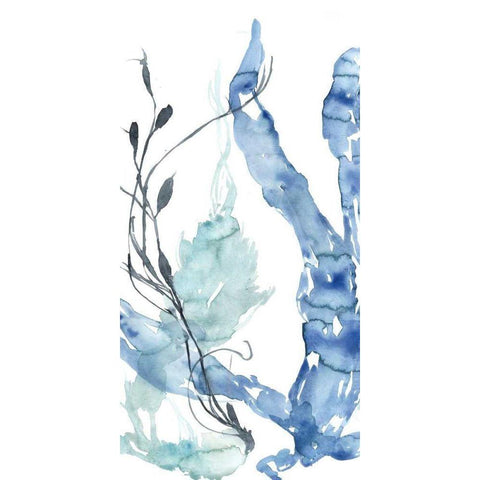 Ocean Etude Triptych II Black Modern Wood Framed Art Print by Goldberger, Jennifer