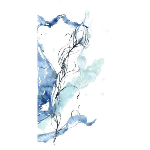 Ocean Etude Triptych III Black Modern Wood Framed Art Print by Goldberger, Jennifer