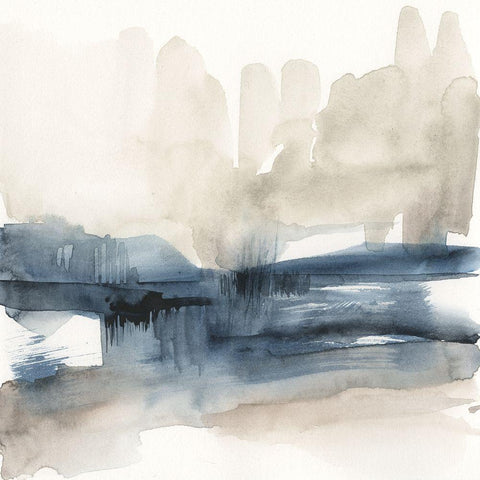 Fog on the Horizon III White Modern Wood Framed Art Print by Goldberger, Jennifer