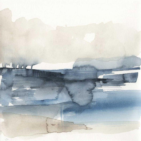 Fog on the Horizon V Black Modern Wood Framed Art Print with Double Matting by Goldberger, Jennifer