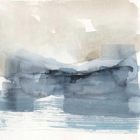 Fog on the Horizon VI White Modern Wood Framed Art Print with Double Matting by Goldberger, Jennifer