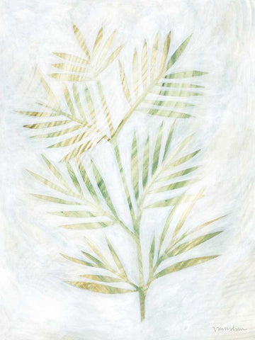 Breezy Fronds III Black Ornate Wood Framed Art Print with Double Matting by Lam, Vanna