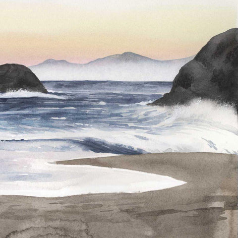 Breaking Point II White Modern Wood Framed Art Print with Double Matting by Popp, Grace