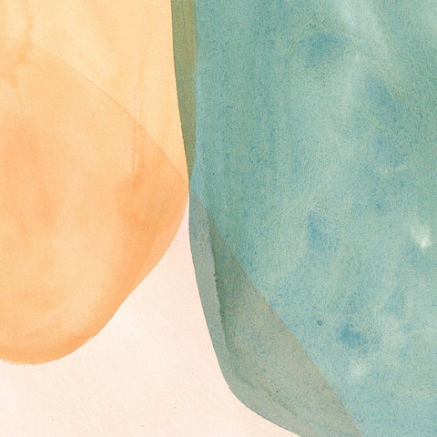 Pastel Color Study II White Modern Wood Framed Art Print with Double Matting by Caroline, Emma