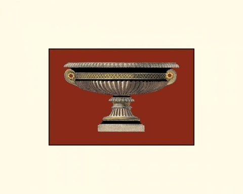 Small Antique Vase I White Modern Wood Framed Art Print with Double Matting by Antonini, Da Carlo