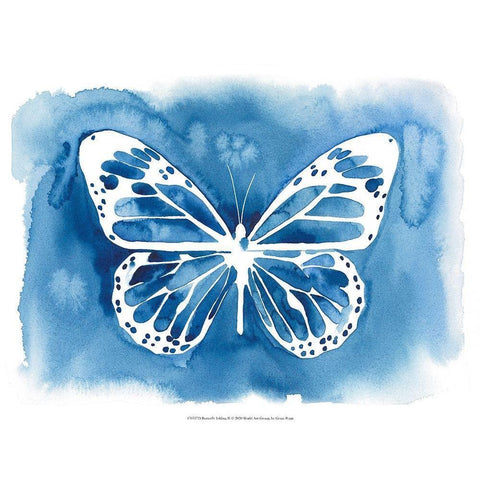Butterfly Inkling II White Modern Wood Framed Art Print by Popp, Grace