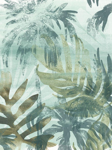 Palm Island I White Modern Wood Framed Art Print with Double Matting by Vess, June Erica