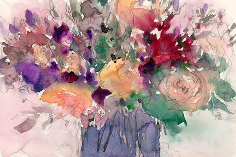 Wild Beauty I Black Ornate Wood Framed Art Print with Double Matting by Dixon, Samuel