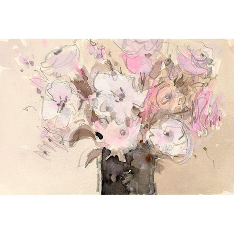 Mauve Arrangement I Gold Ornate Wood Framed Art Print with Double Matting by Dixon, Samuel