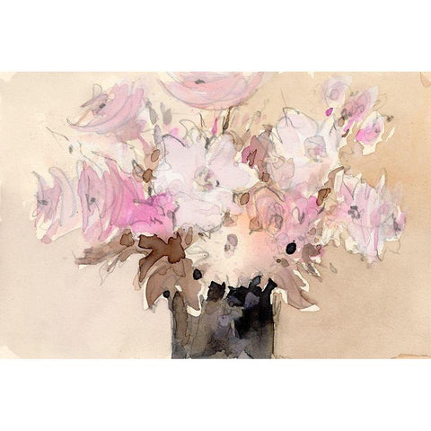 Mauve Arrangement II White Modern Wood Framed Art Print by Dixon, Samuel