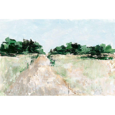 Mint Fields I Gold Ornate Wood Framed Art Print with Double Matting by Harper, Ethan