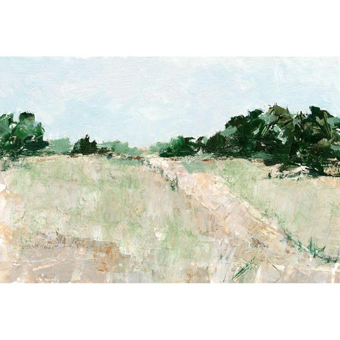 Mint Fields II White Modern Wood Framed Art Print by Harper, Ethan