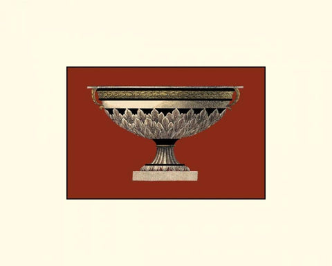 Small Antique Vase III Black Ornate Wood Framed Art Print with Double Matting by Antonini, Da Carlo