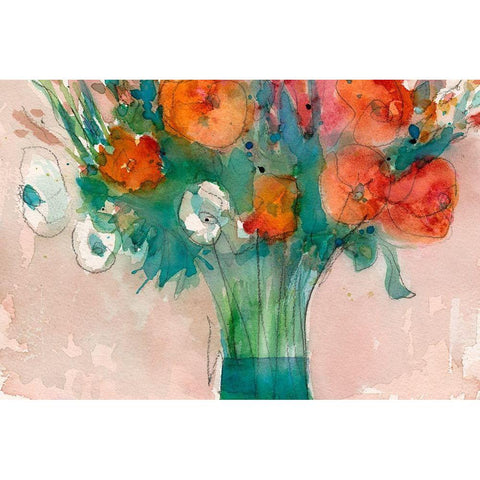 Abundant Bouquet II Black Modern Wood Framed Art Print by Dixon, Samuel