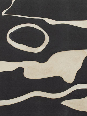 Tides in Sepia II White Modern Wood Framed Art Print with Double Matting by Delamater, Rob
